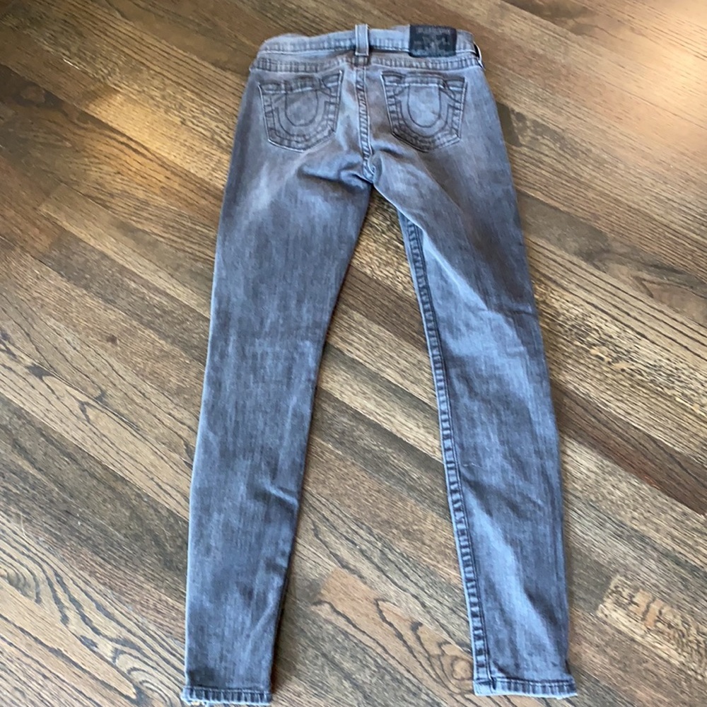 True Religion Tara black skinny zip ankle jeans 26 - Picture 11 of 12